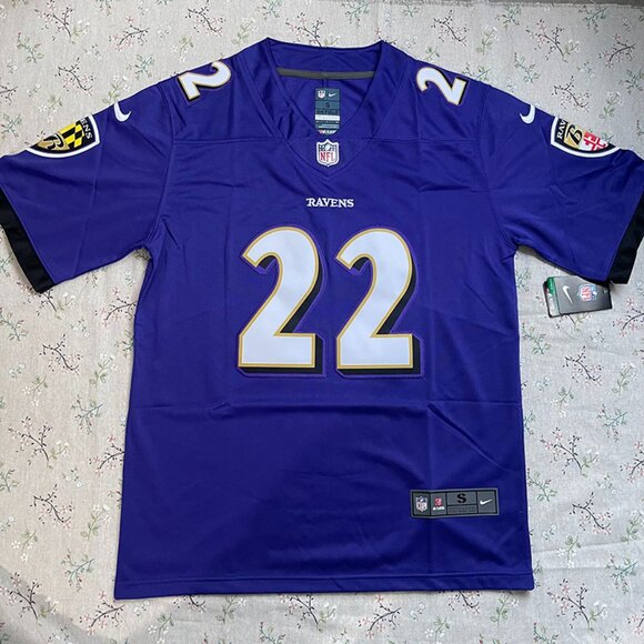 Derrick Henry #22 Purple Baltimore Ravens Game Jersey - Picture 1 of 7